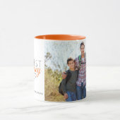 Gepersonaliseerde Oranje Beste Mama Ooit Foto Mok (Midden)