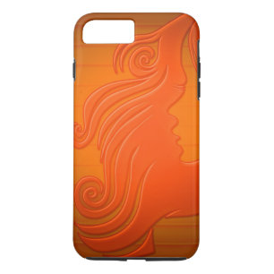 Gepersonaliseerde Oranje Gold Woman staat voor Hai Case-Mate iPhone Case