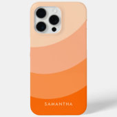 Gepersonaliseerde Oranje Gradient Moderne Naam Bri Case-Mate iPhone Case (Achterkant)