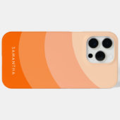 Gepersonaliseerde Oranje Gradient Moderne Naam Bri Case-Mate iPhone Case (Achterkant (horizontaal))