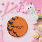 GEPERSONALISEERDE ORANJE HALLOWEEN PAPIEREN BORDJE (Feest)