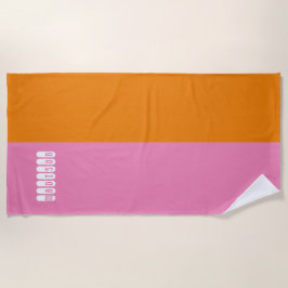 Gepersonaliseerde Oranje handdoekjes Strandlaken