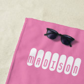 Gepersonaliseerde Oranje handdoekjes Strandlaken (In situ)