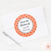 Gepersonaliseerde Oranje keuken Stickers (Envelop)