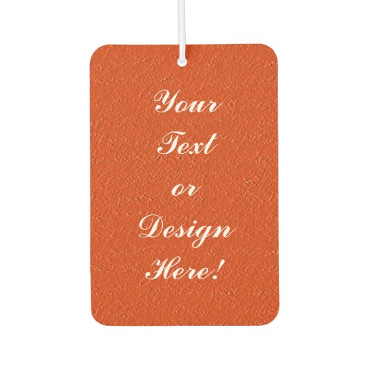 Gepersonaliseerde Oranje luchtverfrisser met textu (Voorkant)