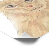 Gepersonaliseerde Oranje Maine Coon Art Foto Afdruk (Hoek)