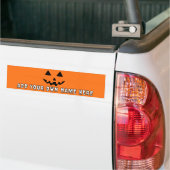 Gepersonaliseerde Oranje pompoen Halloween Jouw na Bumpersticker (Op Truck)