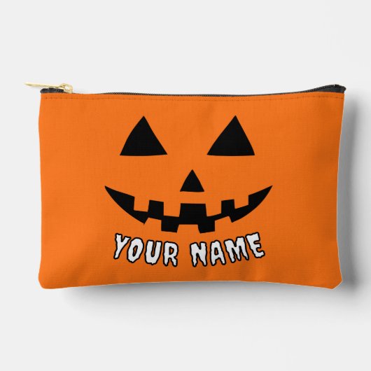 Gepersonaliseerde Oranje pompoen Halloween Jouw na Etui (Voorkant)