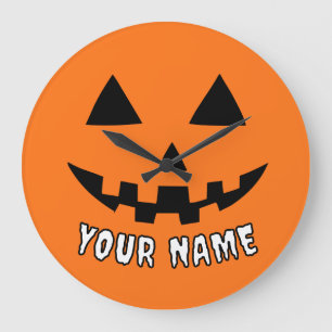 Gepersonaliseerde Oranje pompoen Halloween Jouw na Grote Klok