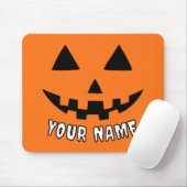 Gepersonaliseerde Oranje pompoen Halloween Jouw na Muismat (Met muis)