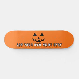 Gepersonaliseerde Oranje pompoen Halloween Jouw na Persoonlijk Skateboard