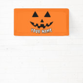 Gepersonaliseerde Oranje pompoen Halloween Jouw na Spandoek (Insitu)