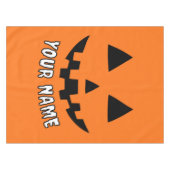Gepersonaliseerde Oranje pompoen Halloween Jouw na Tafelkleed (Voorkant (Horizontaal))