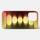 Gepersonaliseerde oranje radiale textuur iPhone 15 Case-Mate iPhone Case (Achterkant (horizontaal))