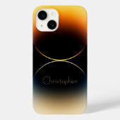 Gepersonaliseerde oranje radiale textuur iPhone 15 Case-Mate iPhone Case (Achterkant)