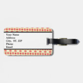 Gepersonaliseerde Oranje Retro-Bagagelabels Bagagelabel (Achterkant horizontaal)