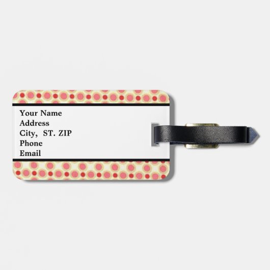 Gepersonaliseerde Oranje Retro-Bagagelabels Bagagelabel (Achterkant horizontaal)