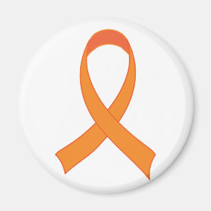 Gepersonaliseerde Oranje Ribbon Awareness Gift Magneet
