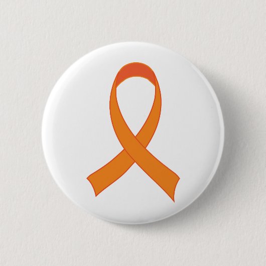 Gepersonaliseerde Oranje Ribbon Awareness Gift Ronde Button 5,7 Cm (Voorkant)