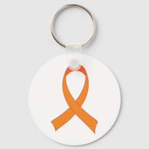 Gepersonaliseerde Oranje Ribbon Awareness Gift Sleutelhanger