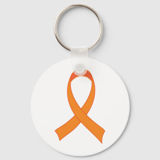 Gepersonaliseerde Oranje Ribbon Awareness Gift Sleutelhanger