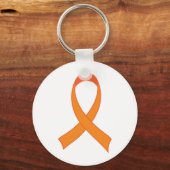 Gepersonaliseerde Oranje Ribbon Awareness Gift Sleutelhanger (Voorkant)