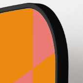 Gepersonaliseerde Oranje roze Check Pickleball Paddle (Links Detail)