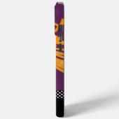 Gepersonaliseerde Oranje Tangerine Aubergine Damas Case-Mate iPhone Case (Achterkant / Links)