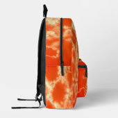 Gepersonaliseerde Oranje Tie Dye Bedrukte Rugzak (Links)