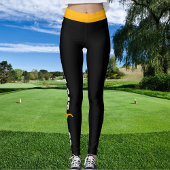 Gepersonaliseerde Oranje Zwarte Kitten Feline Cat  Leggings