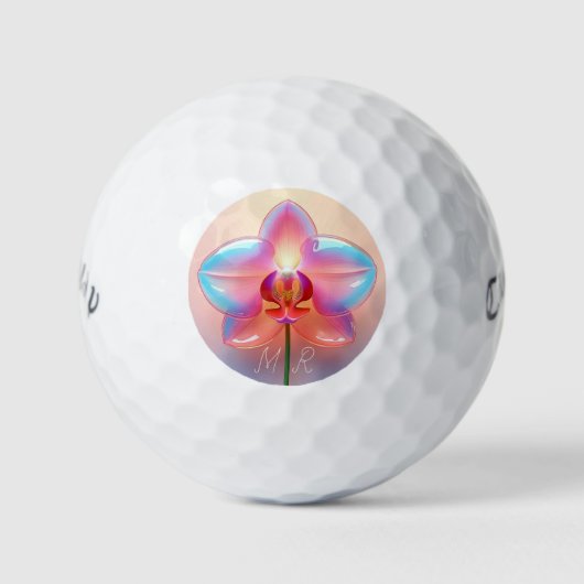 Gepersonaliseerde Orchidee Callaway Warbird golfba Golfballen (Voorkant)