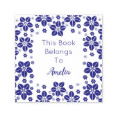 Gepersonaliseerde Orientale Bloem Dit boek behoort Zelfinktende Stempel (Design)