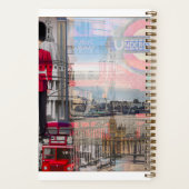 Gepersonaliseerde originele "London UK" Reizen Notitieboek (Achterkant)