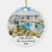 Gepersonaliseerde Orlando Ornament, Florida Gift Keramisch Ornament (Voorkant)