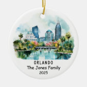 Gepersonaliseerde Orlando Ornament, Florida Keramisch Ornament (Voorkant)