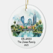 Gepersonaliseerde Orlando Ornament, Florida Keramisch Ornament (Links)