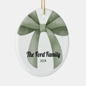Gepersonaliseerde Ornament w / Green Bow (Rechts)