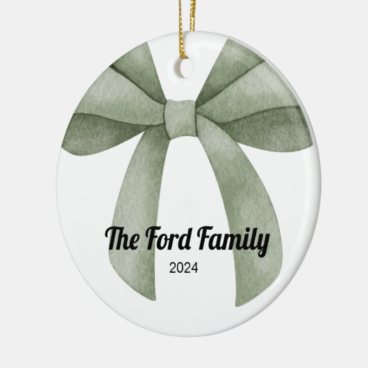 Gepersonaliseerde Ornament w / Green Bow (Links)
