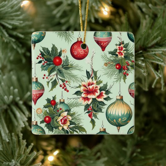 Gepersonaliseerde  Ornamenten Floral Christmas (Boom)