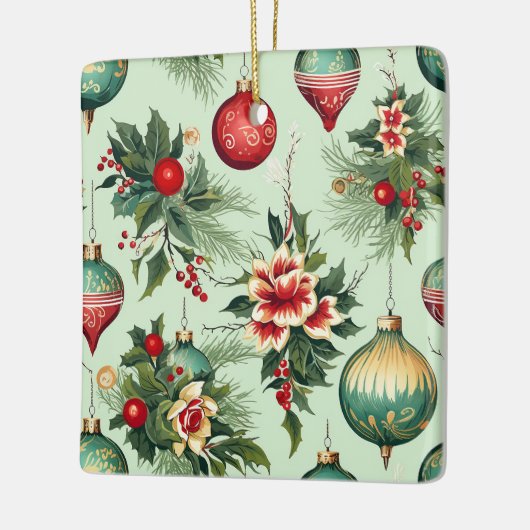 Gepersonaliseerde  Ornamenten Floral Christmas (Links)