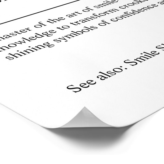 Gepersonaliseerde orthodontist Gift Poster (Hoek)