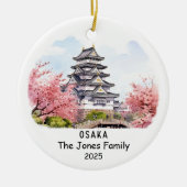 Gepersonaliseerde Osaka Ornament, Japan Keramisch Ornament (Voorkant)