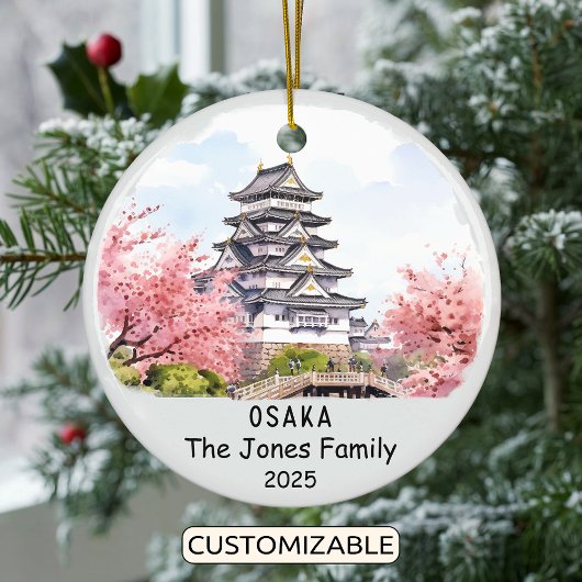 Gepersonaliseerde Osaka Ornament, Japan Keramisch Ornament