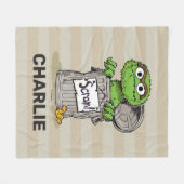 Gepersonaliseerde  Oscar de Grouch Scram Fleece Deken (Voorkant (Horizontaal))