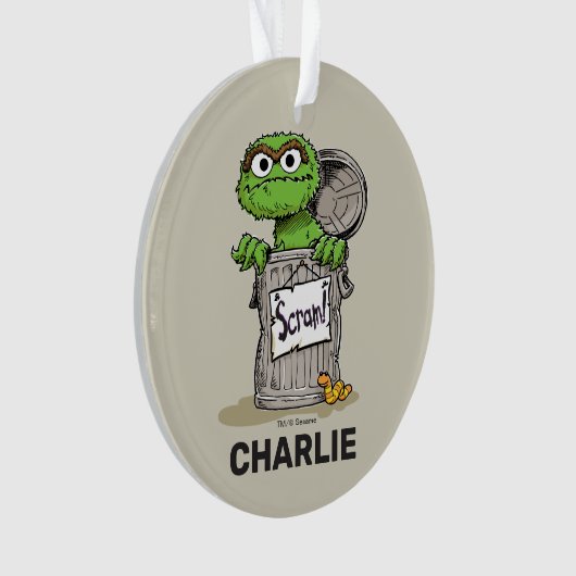 Gepersonaliseerde  Oscar de Grouch Scram Ornament (voorkant)