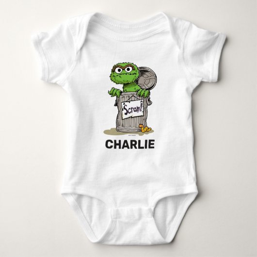 Gepersonaliseerde  Oscar de Grouch Scram Romper (Voorkant)