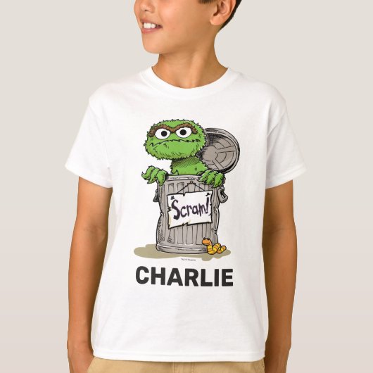 Gepersonaliseerde  Oscar de Grouch Scram T-shirt (Voorkant)