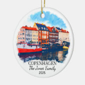 Gepersonaliseerde Oslo Ornament, Denemarken Gift Keramisch Ornament (Links)