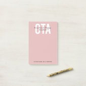 Gepersonaliseerde OTA Occupational Therapy Assista Post-it® Notes (Op bureau)