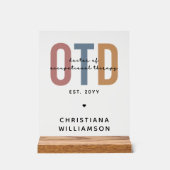 Gepersonaliseerde OTD Doctor in de ergotherapie Acryl Bord (Voorkant)